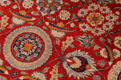 Antique Agra Tabriz Dannie Rust/ Wool Rug - 9'3'' x 12'4''