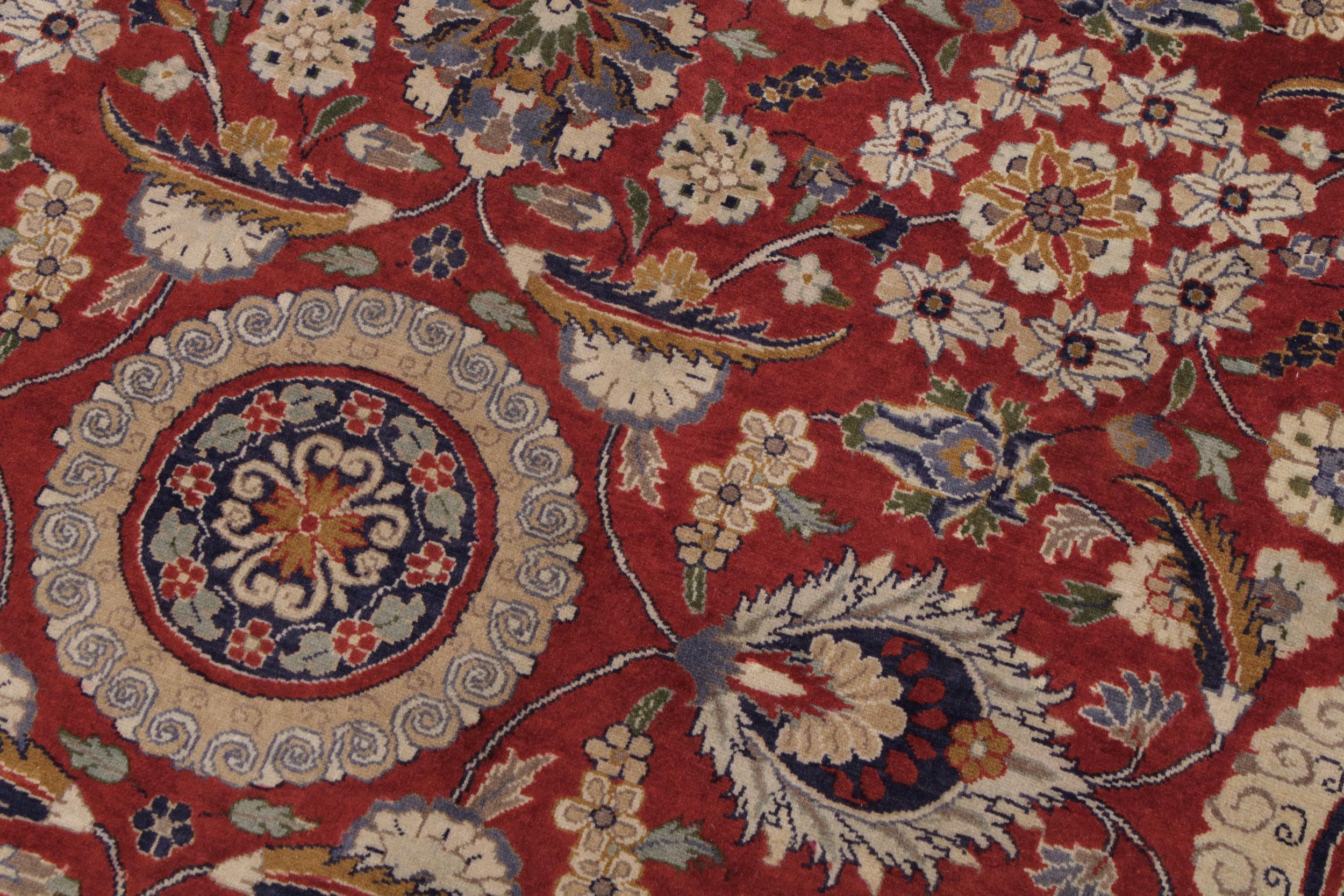 handmade Transitional Agra Tabriz Rust  Hand Knotted RECTANGLE 100% WOOL area rug 9x12