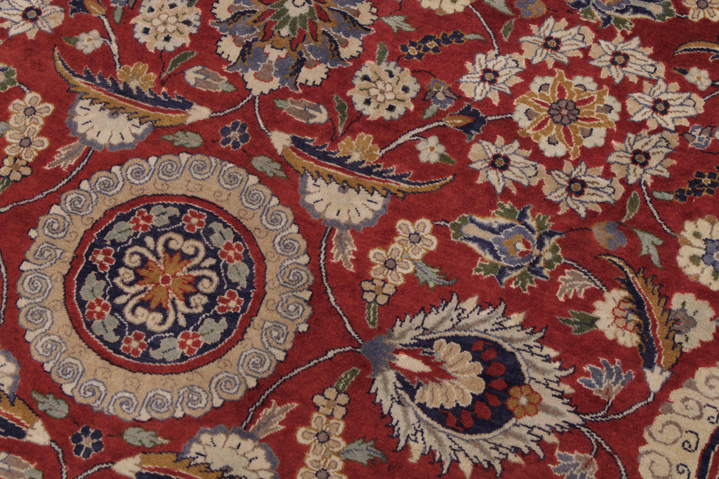 handmade Transitional Agra Tabriz Rust  Hand Knotted RECTANGLE 100% WOOL area rug 9x12