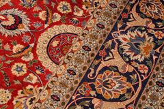 Antique Agra Tabriz Dannie Rust/ Wool Rug - 9'3'' x 12'4''