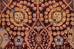 Vintage Persian Tabriz Chang Drk. Red/Drk. Red Wool Rug - 9'0'' x 12'8''