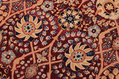 Vintage Persian Tabriz Chang Drk. Red/Drk. Red Wool Rug - 9'0'' x 12'8''