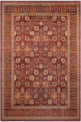 Traditional Tabriz Chang Drk. Red Drk. Red Hand Knotted Area rugs