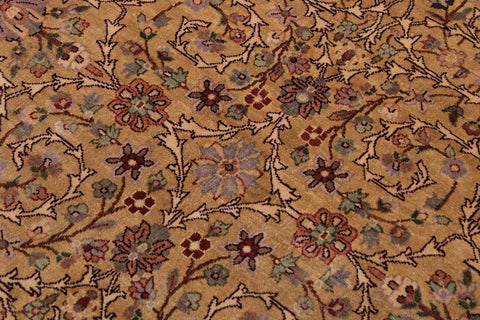 handmade Traditional Lahore Gold Drk. Red Hand Knotted RECTANGLE 100% WOOL area rug 9x12
