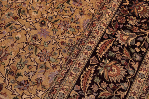 handmade Traditional Lahore Gold Drk. Red Hand Knotted RECTANGLE 100% WOOL area rug 9x12
