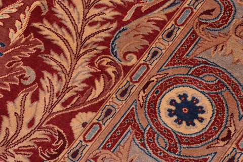 handmade Transitional Lahore Rust Rust Hand Knotted RECTANGLE 100% WOOL area rug 10' x 14'