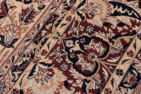 handmade Traditional  Ivory Red Hand Knotted RECTANGLE 100% WOOL area rug 10x14