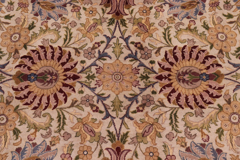 handmade Transitional Darwaish Tan Drk. Red Hand Knotted RECTANGLE 100% WOOL area rug 10x14