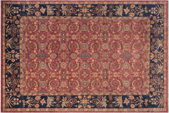 Istanbul Tiera Aubergine/Blue Wool Rug - 10'0'' x 14'0''