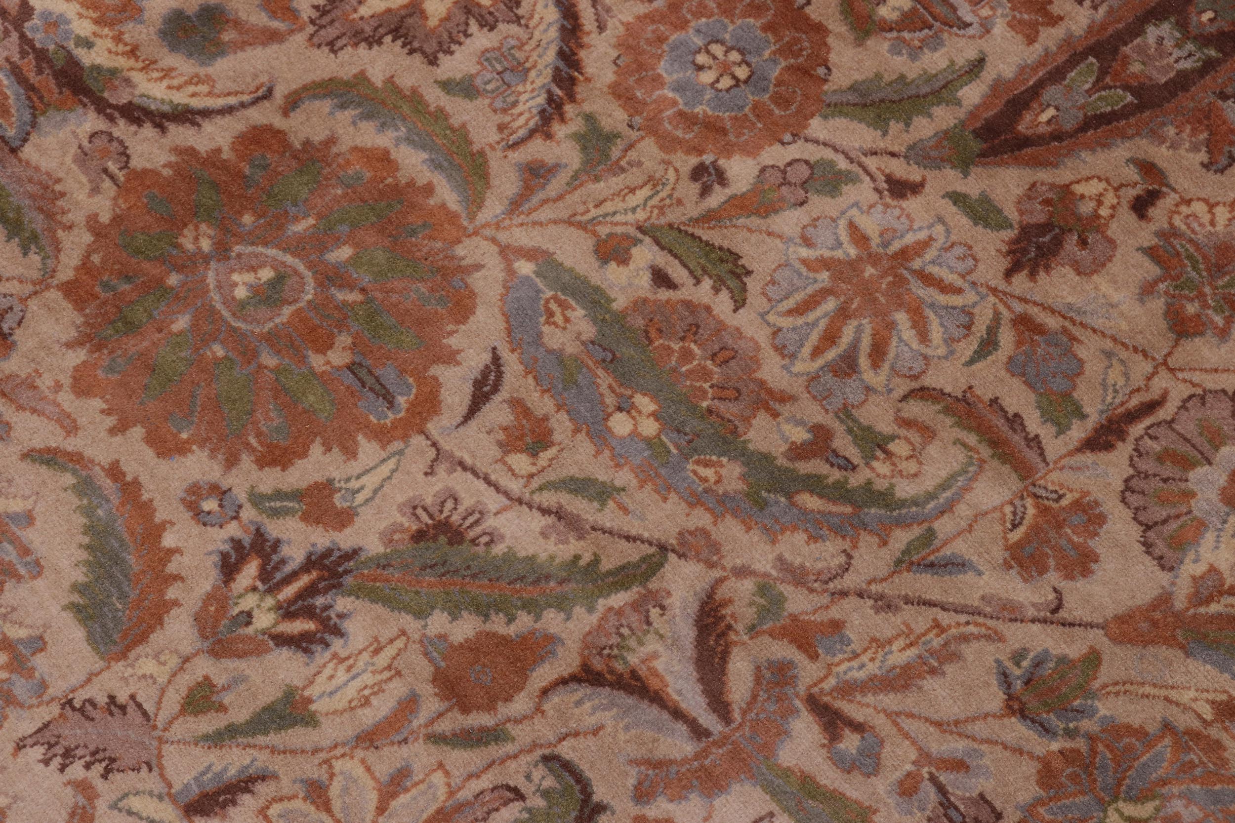 handmade Traditional  Tan Gold Hand Knotted RECTANGLE 100% WOOL area rug 10x15