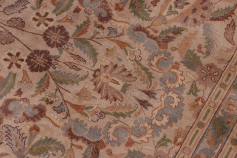 handmade Traditional  Tan Gold Hand Knotted RECTANGLE 100% WOOL area rug 10x15