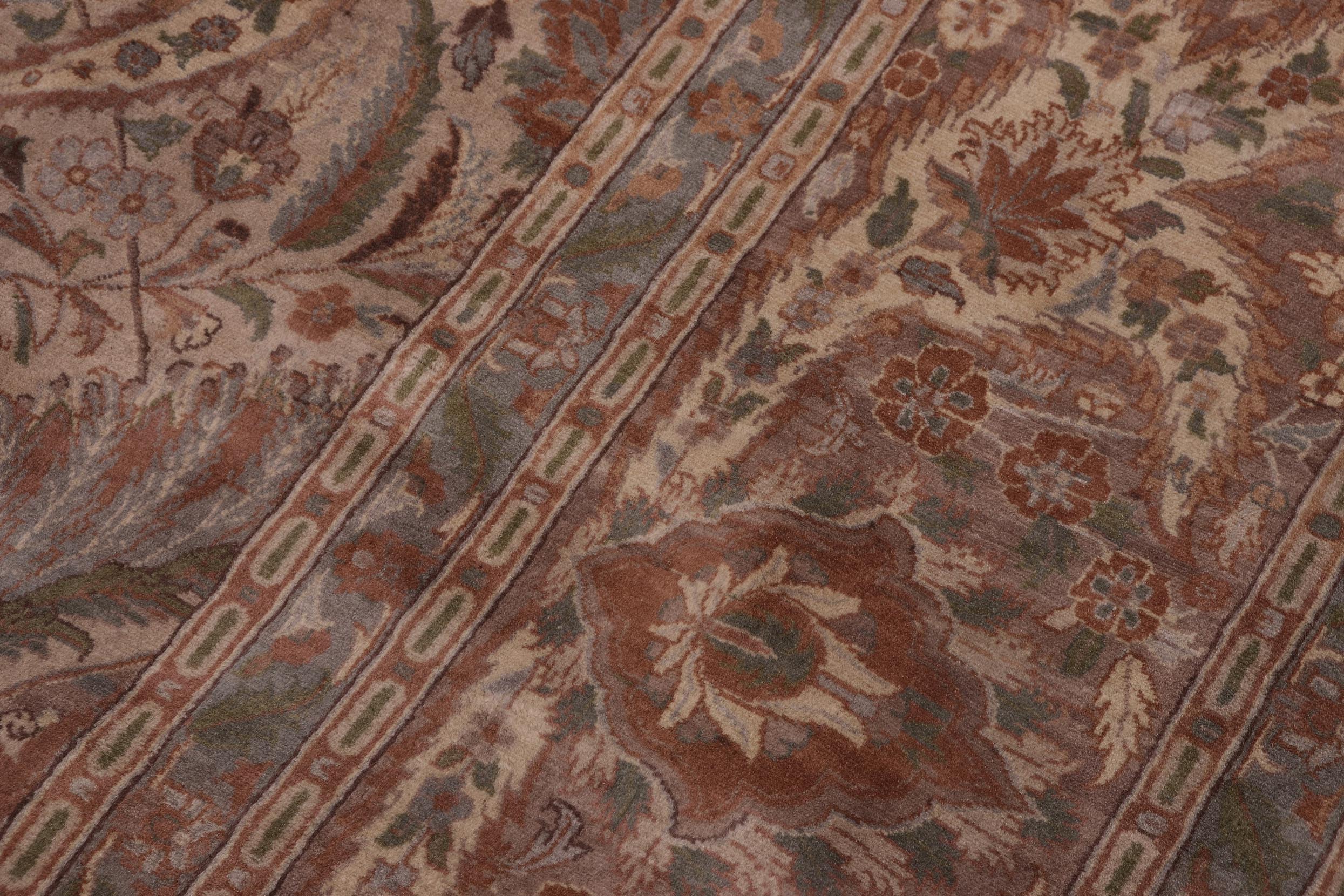 handmade Traditional  Tan Gold Hand Knotted RECTANGLE 100% WOOL area rug 10x15
