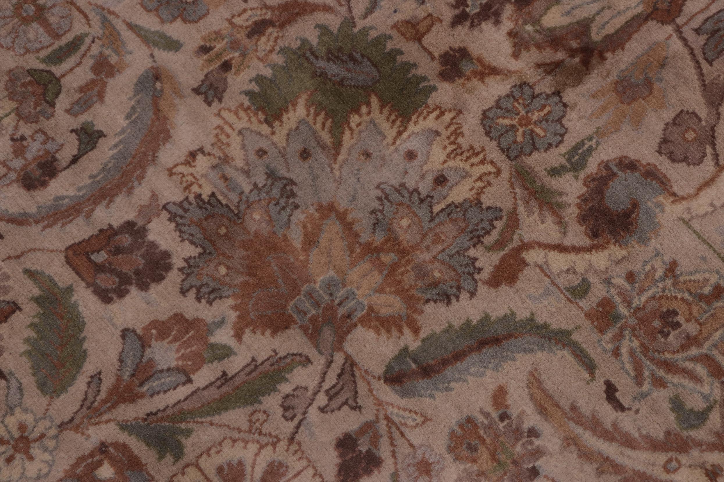 handmade Traditional  Tan Gold Hand Knotted RECTANGLE 100% WOOL area rug 10x15