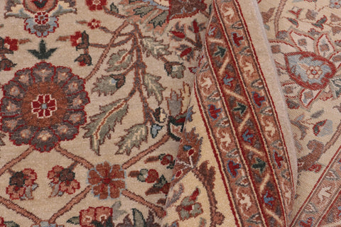 handmade Traditional  Lt. Gray Gold Hand Knotted RECTANGLE 100% WOOL area rug 10' x 14'