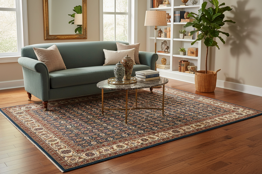 handmade Transitional Design Lt. Blue Ivory Hand Knotted RECTANGLE 100% WOOL area rug 10' x 14'