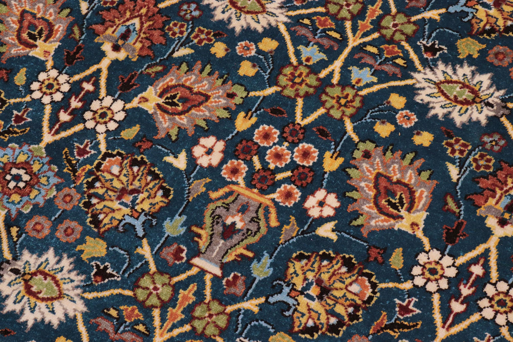 handmade Transitional Design Lt. Blue Ivory Hand Knotted RECTANGLE 100% WOOL area rug 10' x 14'