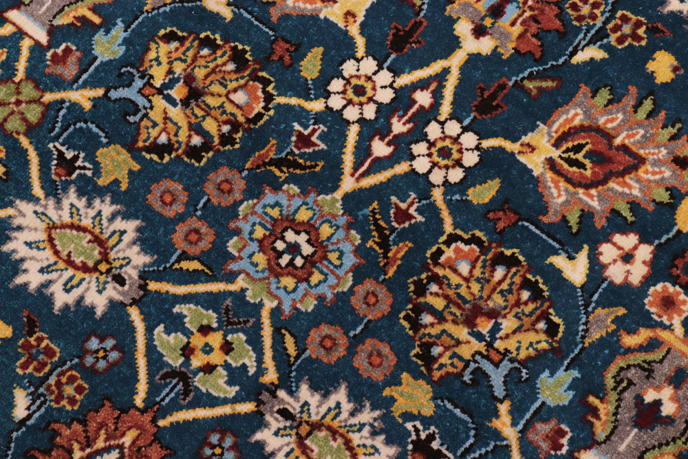 handmade Transitional Design Lt. Blue Ivory Hand Knotted RECTANGLE 100% WOOL area rug 10' x 14'
