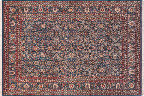 handmade Transitional New Asif Lt. Blue Lt. Blue Hand Knotted RECTANGLE 100% WOOL area rug 10x14
