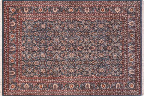 handmade Transitional New Asif Lt. Blue Lt. Blue Hand Knotted RECTANGLE 100% WOOL area rug 10x14