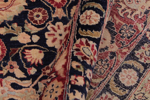 handmade Traditional Kirman Blue Red Hand Knotted RECTANGLE 100% WOOL area rug 9x12