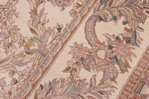 handmade Transitional Basan Ivory Pink Hand Knotted RECTANGLE 100% WOOL area rug 8x10