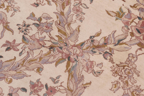 handmade Transitional Basan Ivory Pink Hand Knotted RECTANGLE 100% WOOL area rug 8x10