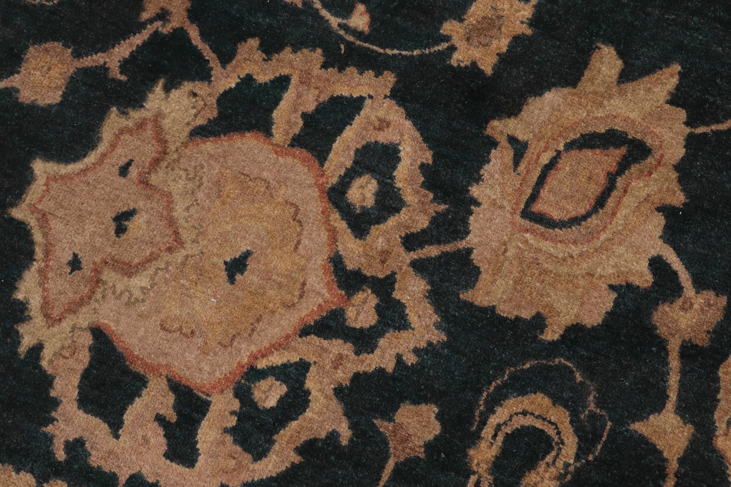 handmade Traditional Kafkaz Green Tan Hand Knotted RECTANGLE 100% WOOL area rug 10' x 14'