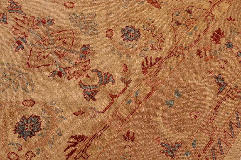 handmade Traditional Antique Gold Rust Hand Knotted RECTANGLE 100% WOOL area rug 9x12