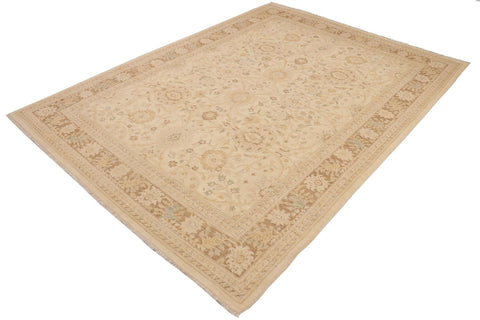 handmade Traditional Kafkaz Beige Brown Hand Knotted RECTANGLE 100% WOOL area rug 9x12