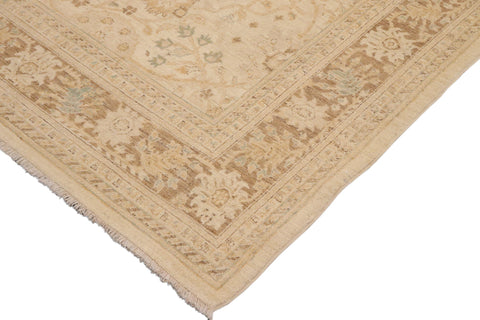 handmade Traditional Kafkaz Beige Brown Hand Knotted RECTANGLE 100% WOOL area rug 9x12
