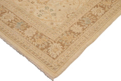 handmade Traditional Kafkaz Beige Brown Hand Knotted RECTANGLE 100% WOOL area rug 9 x 12
