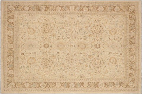 Classic Ziegler Melita Beige/Brown Hand Knotted Wool Rug - 8'11'' x 11'11''