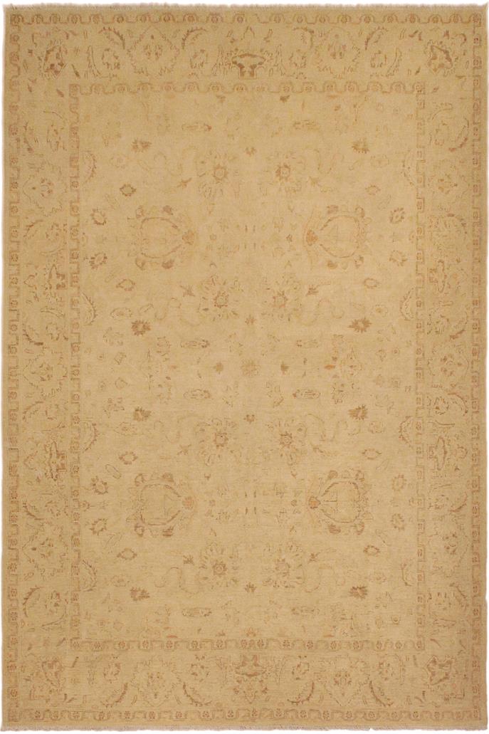 handmade Traditional Kafkaz Beige Brown Hand Knotted RECTANGLE 100% WOOL area rug 9 x 12