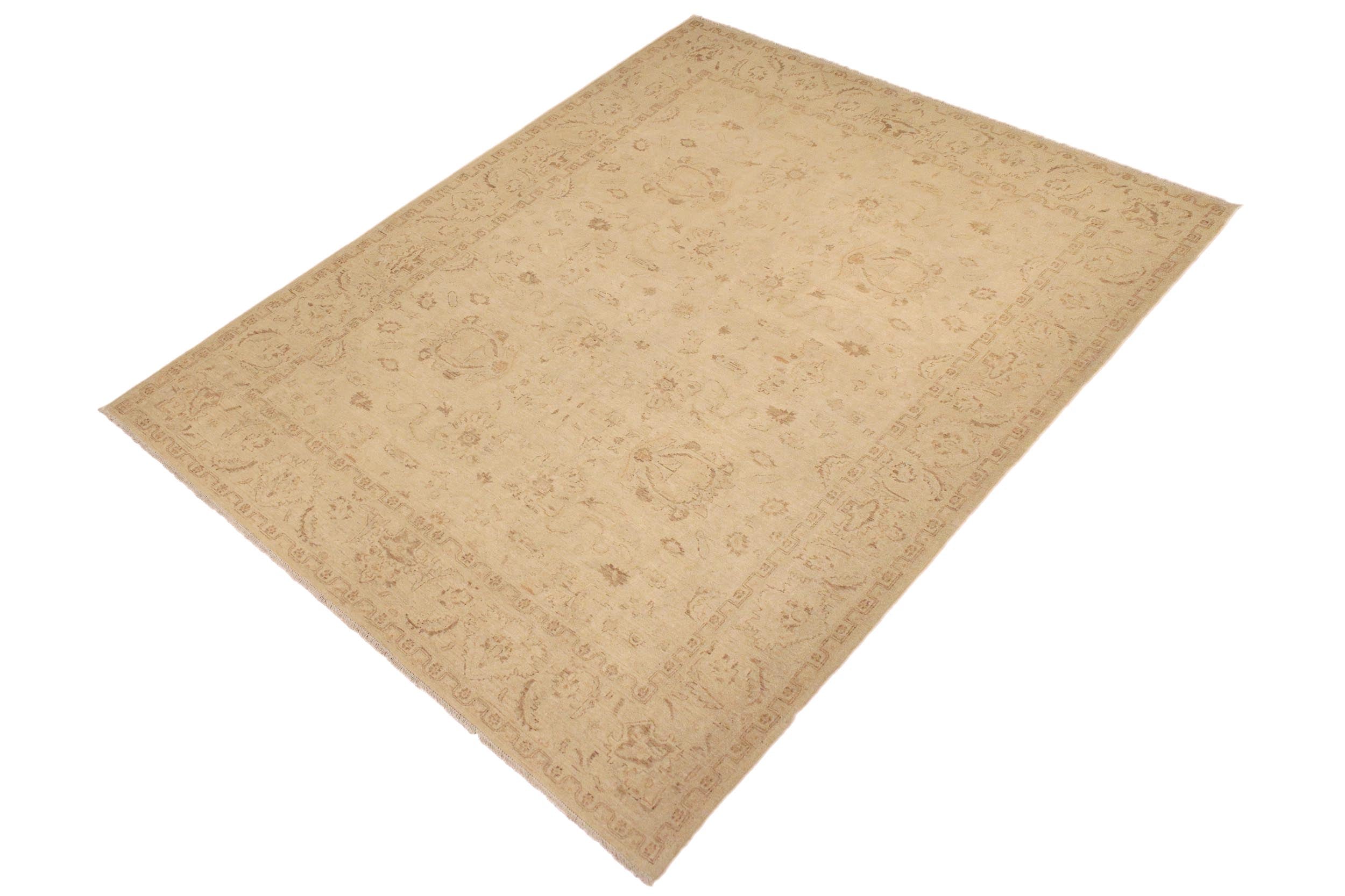 handmade Traditional Kafkaz Beige Brown Hand Knotted RECTANGLE 100% WOOL area rug 9x12
