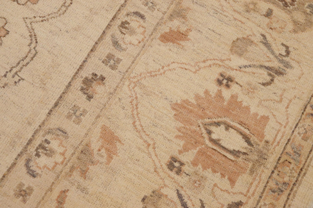 handmade Traditional Kafkaz Beige Brown Hand Knotted RECTANGLE 100% WOOL area rug 9x11