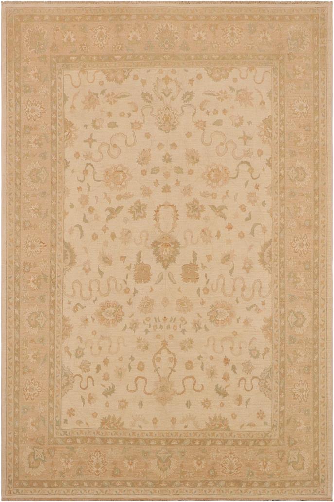 handmade Traditional Kafkaz Beige Nude Hand Knotted RECTANGLE 100% WOOL area rug 9 x 11