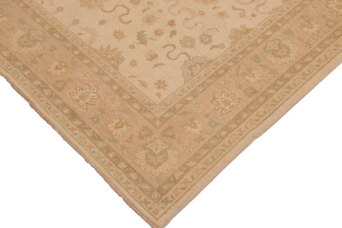 handmade Traditional Kafkaz Beige Nude Hand Knotted RECTANGLE 100% WOOL area rug 9x11