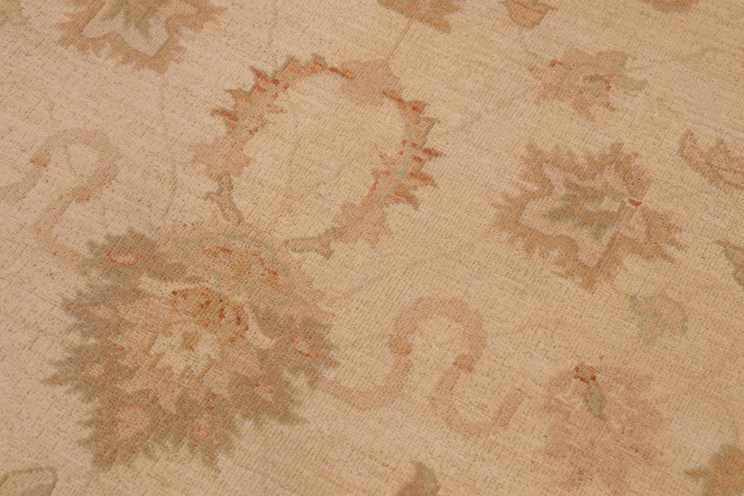 handmade Traditional Kafkaz Beige Nude Hand Knotted RECTANGLE 100% WOOL area rug 9x11