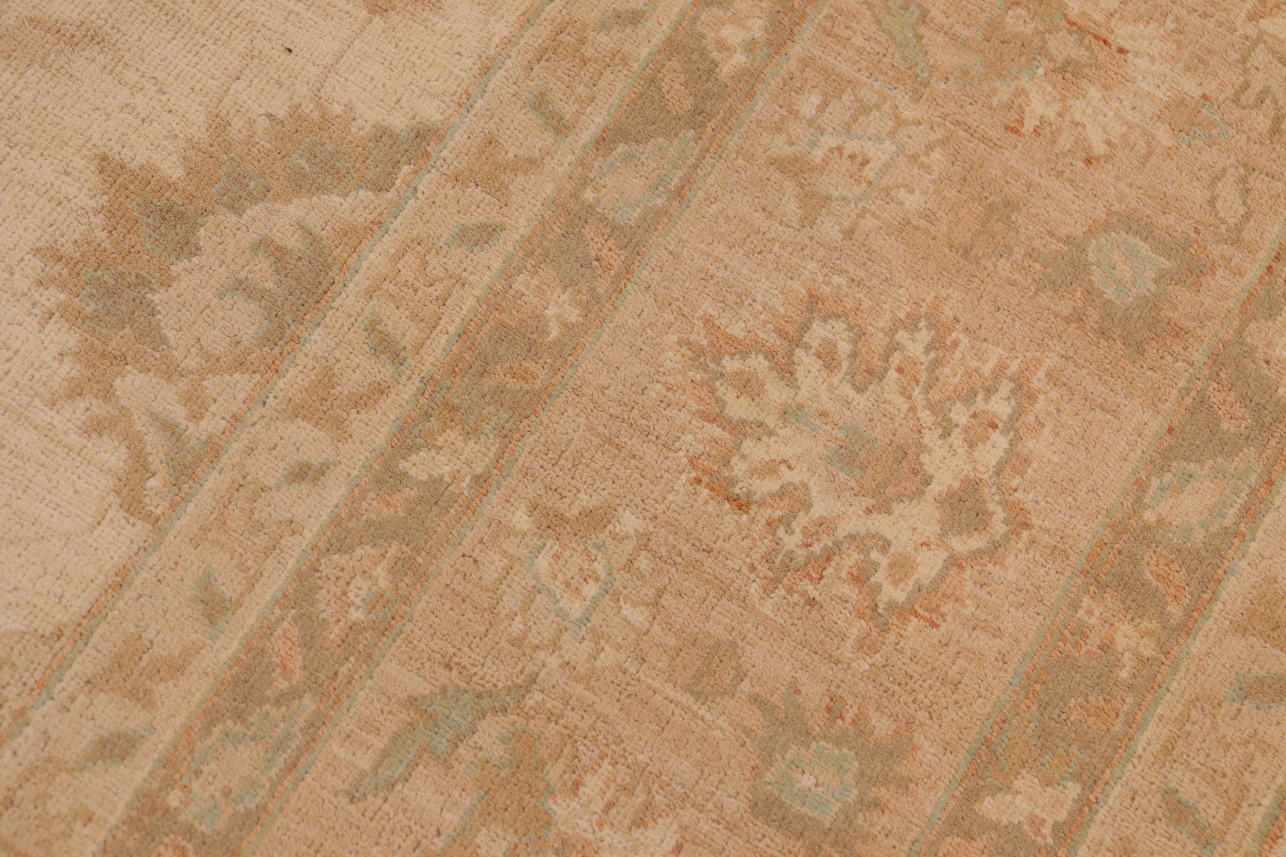 handmade Traditional Kafkaz Beige Nude Hand Knotted RECTANGLE 100% WOOL area rug 9x11