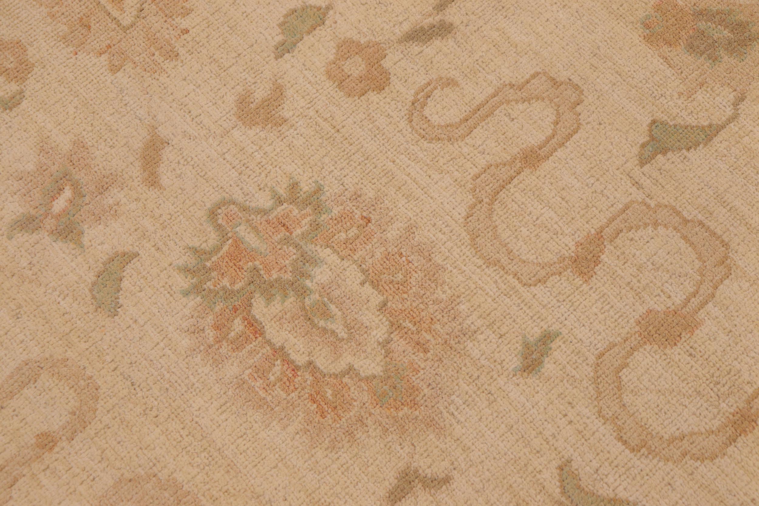 handmade Traditional Kafkaz Beige Nude Hand Knotted RECTANGLE 100% WOOL area rug 9x11