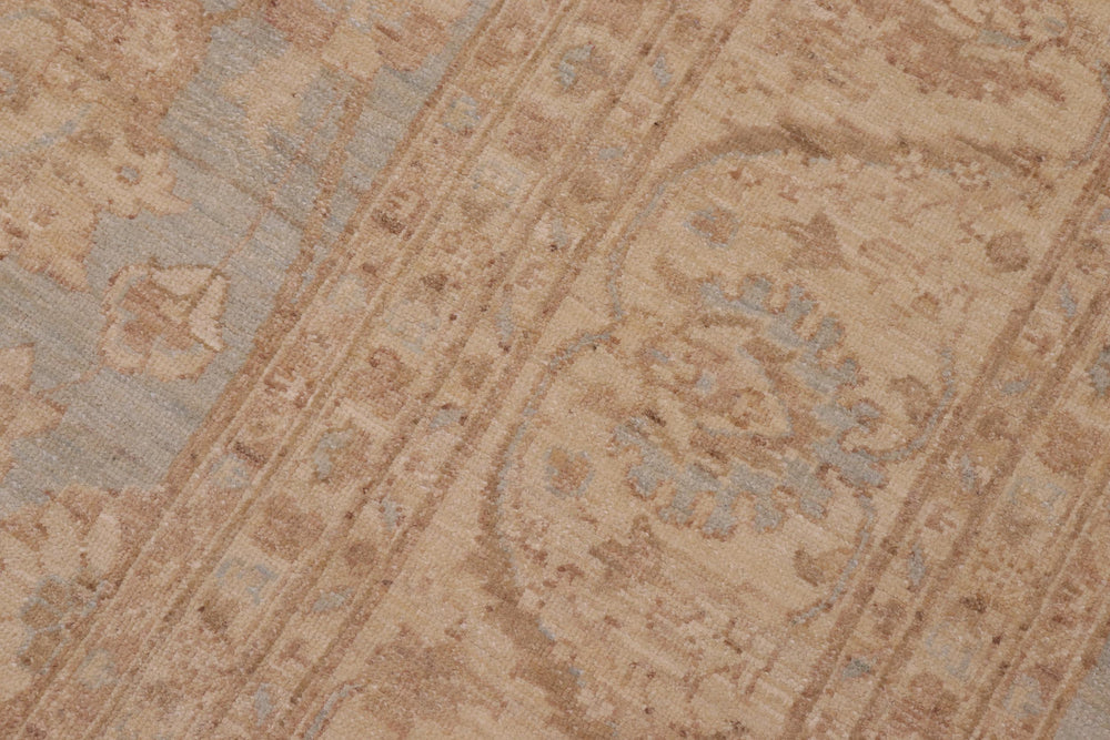 handmade Traditional Kafkaz Lt. Blue Tan Hand Knotted RECTANGLE 100% WOOL area rug 9x12
