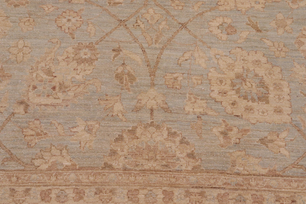 handmade Traditional Kafkaz Lt. Blue Tan Hand Knotted RECTANGLE 100% WOOL area rug 9x12