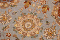 handmade Traditional Design Lt. Blue Tan Hand Knotted RECTANGLE 100% WOOL area rug 9' x 12'
