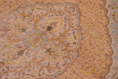 handmade Traditional Design Lt. Blue Gold Hand Knotted RECTANGLE 100% WOOL area rug 6' x 7'