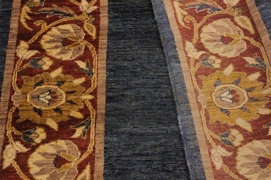 handmade Modern Gabbeh Blue Red Hand Knotted RECTANGLE 100% WOOL area rug 4 x 6