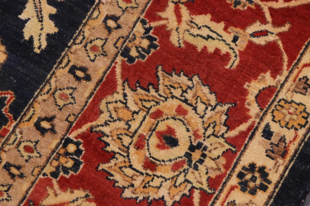 handmade Traditional Kafkaz Navy Red Hand Knotted RECTANGLE 100% WOOL area rug 9 x 11