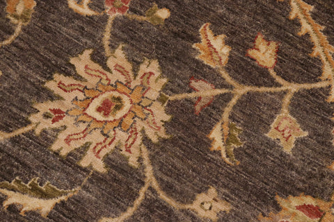 handmade Transitional Kafkaz Charcoal Beige Hand Knotted RECTANGLE 100% WOOL area rug 9' x 12'