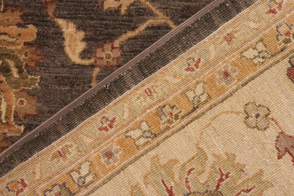 handmade Traditional Kafkaz Charcoal Beige Hand Knotted RECTANGLE 100% WOOL area rug 9 x 12