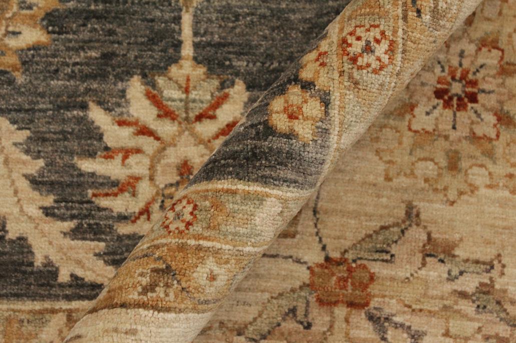 handmade Traditional Kafkaz Gray Beige Hand Knotted RECTANGLE 100% WOOL area rug 9 x 12