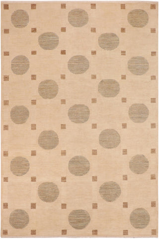 Boho Chic Gabbeh Jone Tan/Green Wool Rug - 9'10'' x 14'2''